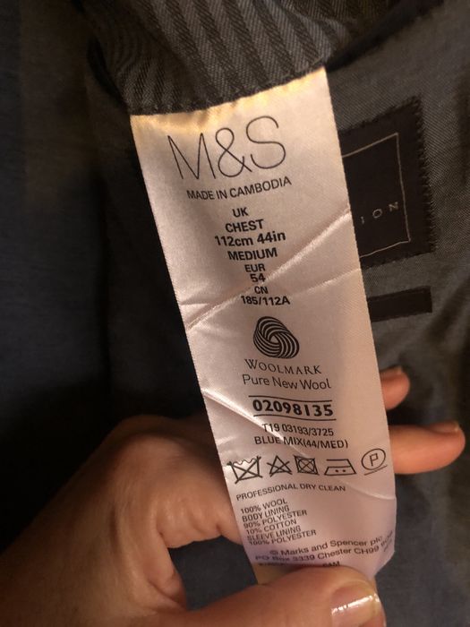 Marynarka męska 100% wełna M&S rozm 54