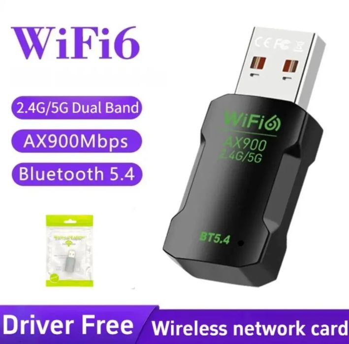 Wi-Fi адаптер AX900(донгл)+ BT 5.4