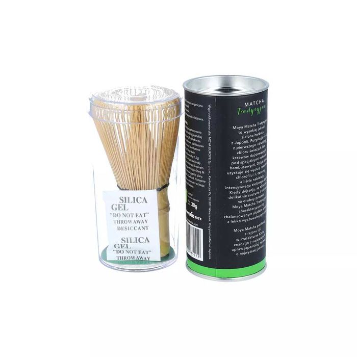 Zestaw BIO MATCHA Codzienna 30 g + miotełka chasen bambusowa Moya
