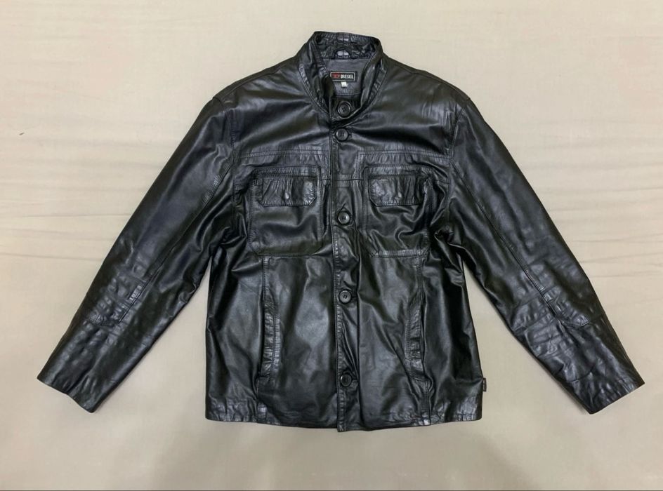 Чоловіча шкіряна куртка Diesel, розмір M