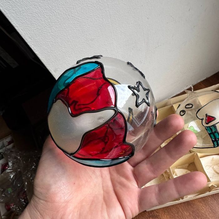 Bombki choinkowe Lata 80 te Ręcznie malowane