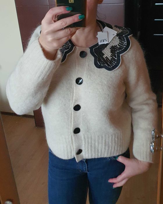 Zara kardigan z domieszką wełny