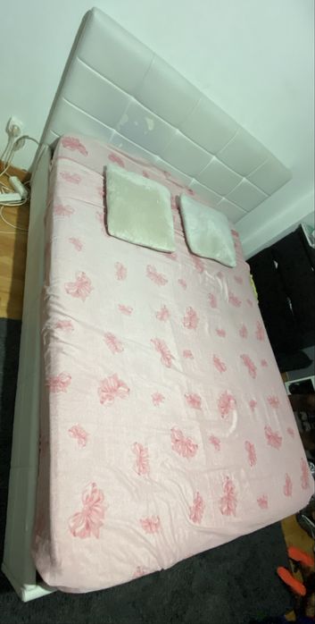 Cama de Casal com Arrumação – Branca – 140x190 cm