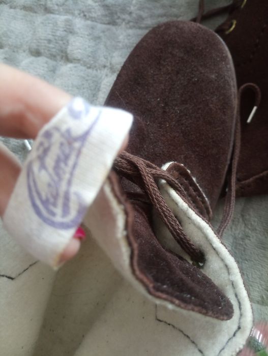 Buty brązowe zamszowe unisex 41 vintage