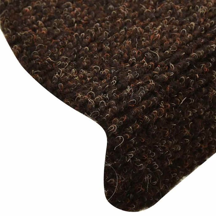 vidaXL Samoprzylepne nakładki na schody, 5 szt., brązowe, 65x21x4 cm