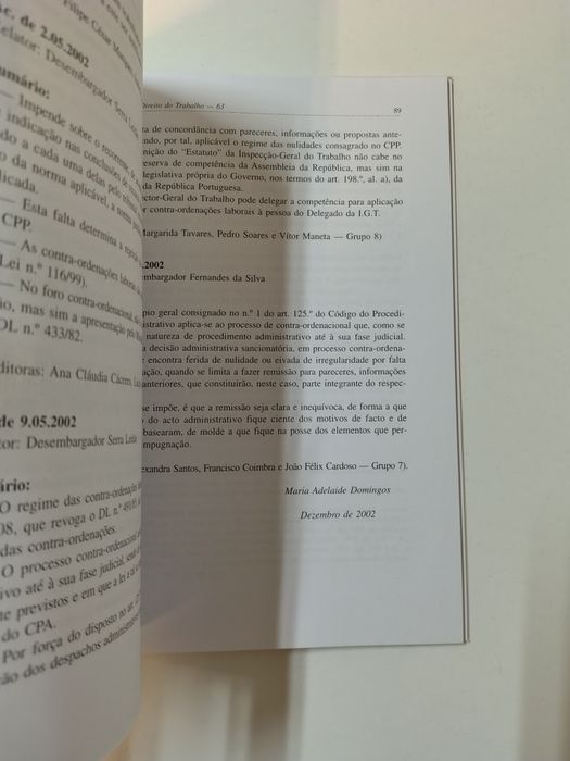 Prontuário de Direito do Trabalho, n° 63

N° 63, Janeiro - Abril de 20