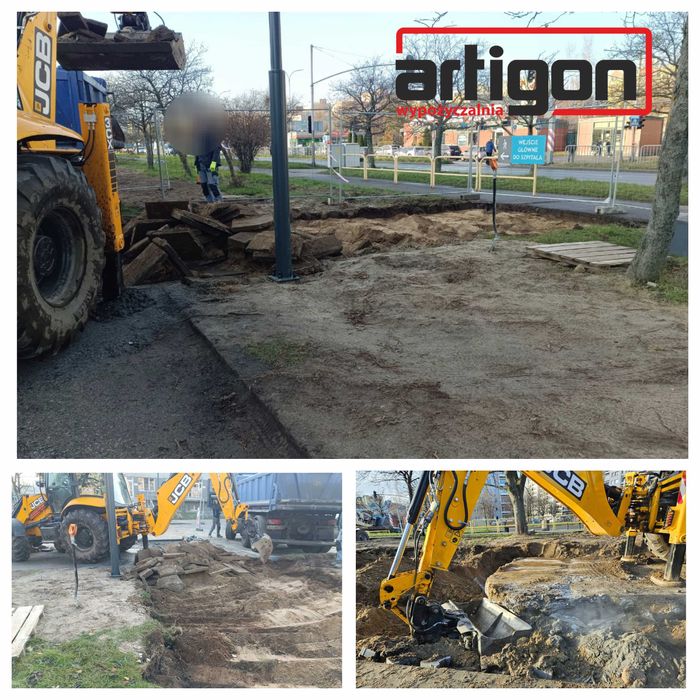 Wynajem koparko-ładowarki JCB3CX koparka ładowarka z operatorem Gdańsk