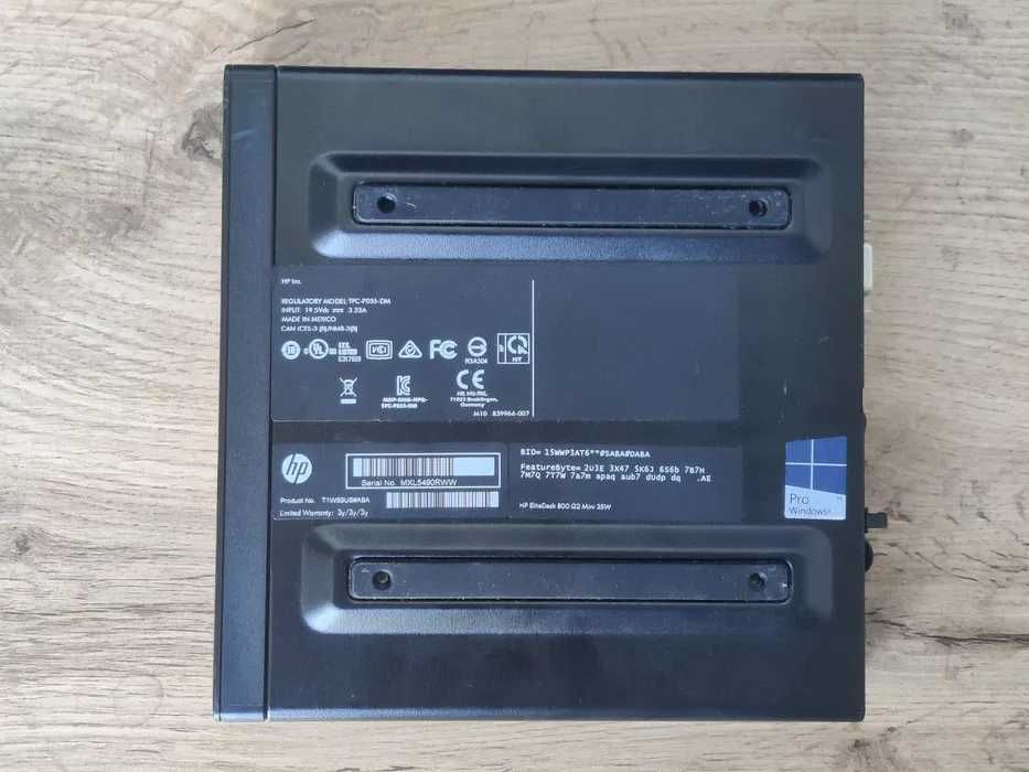 Продуктивний міні ПК HP EliteDesk 800 G2 i5-6500T/ 16GB / 128GB+500GB