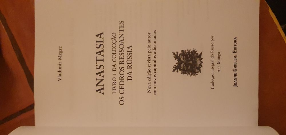 Livro Anastasia por Vladimir Megre  edição portuguesa