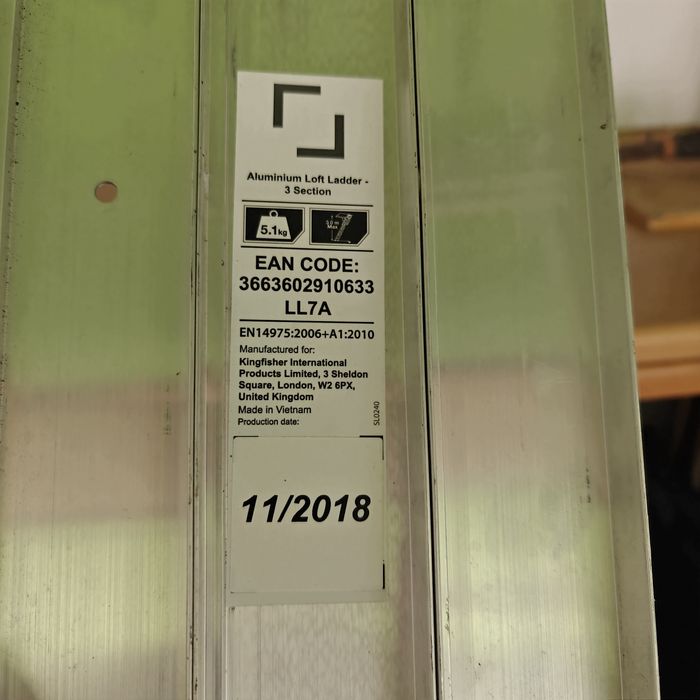 Drabina aluminiowa 3 m, drabina strychowa ,drabina włazowa 3 stopniowa