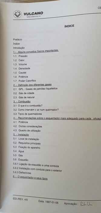 Vulcano Water Heater Technical Manuals64738898452482121