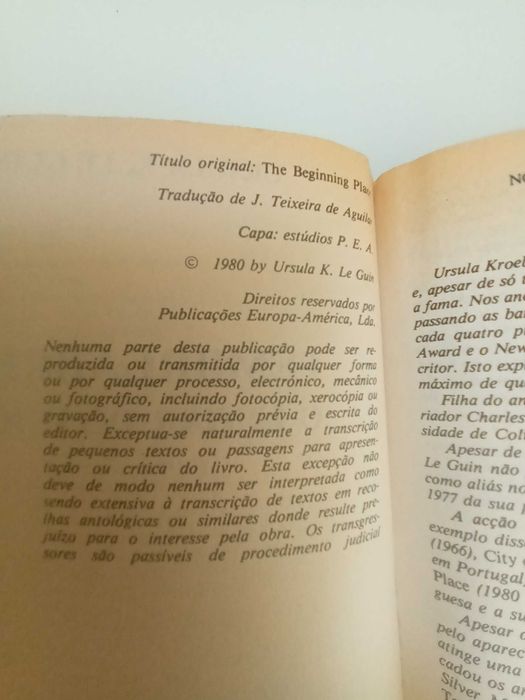 URSULA K. LE GUIN - O lugar do Início