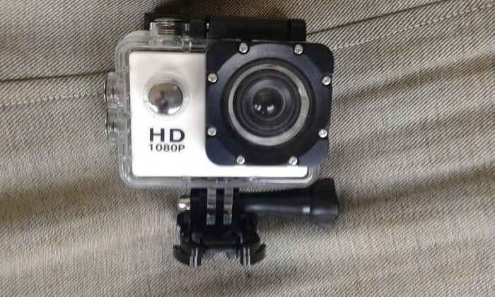 Câmara de desporto tipo GoPro Flutuante de mão