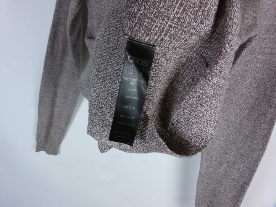 ASOS męski melanżowy cienki sweter bawełna / XS