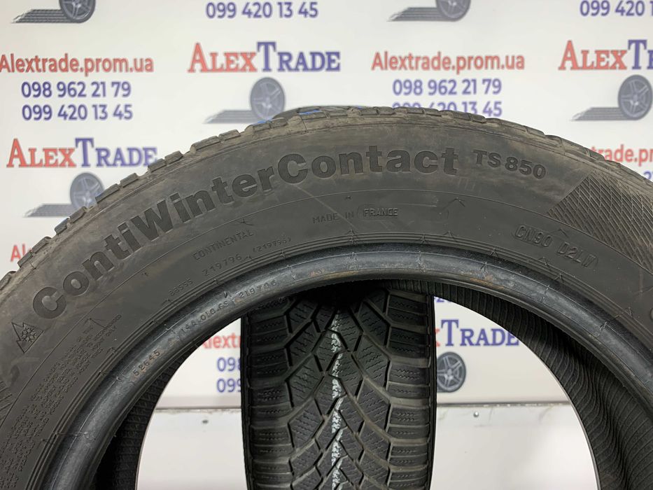 2шт 185/60 R15 Continental WinterContact TS850 зимові шини вживані