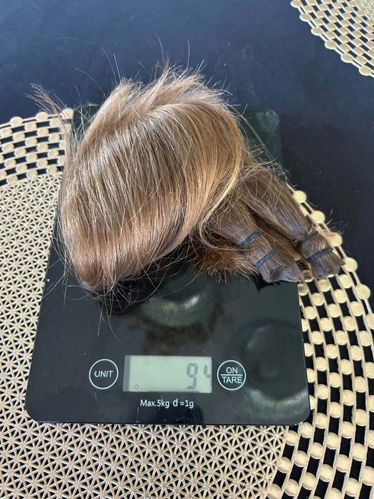 Włosy dziewicze dziewczece ciemny blond