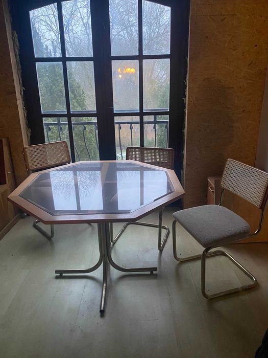 zestaw stół i krzesła vintage lata 70-te