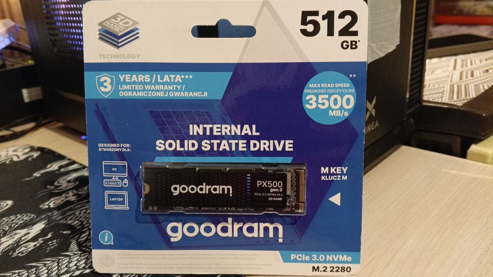 SSD 120 GB, M2 512 GB, Puskill 1TB (100%) карман M2
