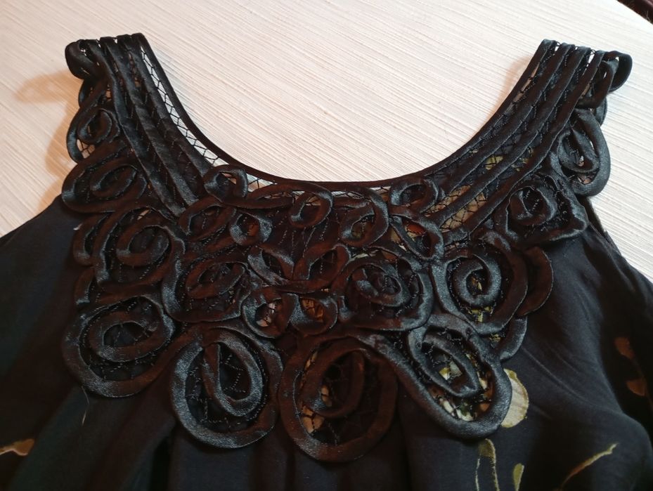 Vestido toilette em seda natural