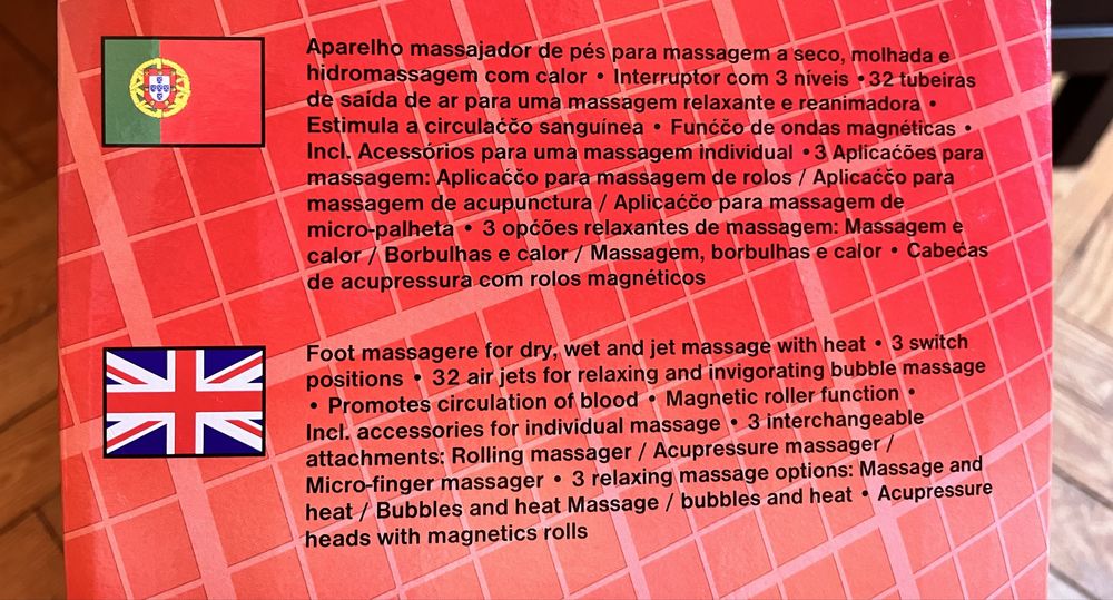 Aparelho massajador de pés