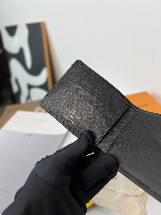 Кошелек Луи Витон черный бумажник Louis Vuitton органайзер LV k315