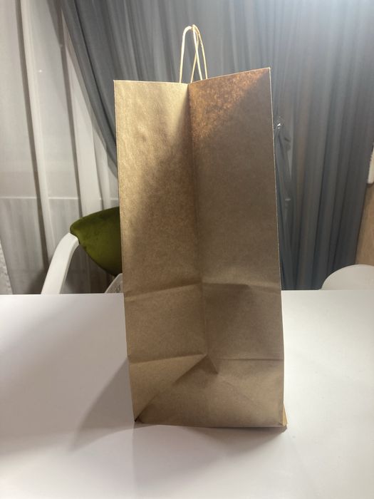 Крафтовые пакеты с ручкой