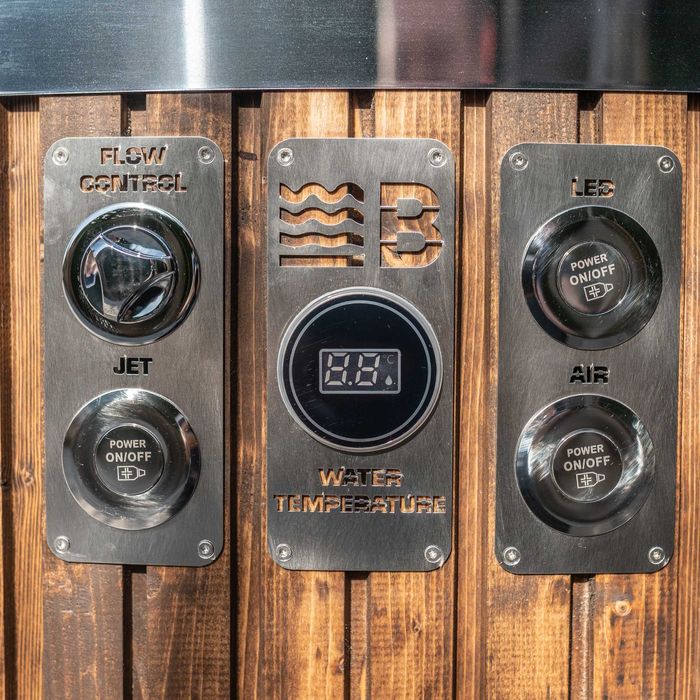 Balia ogrodowa z hydromasażem | Jacuzzi | LED | Piec | 200 cm | NOWOŚĆ