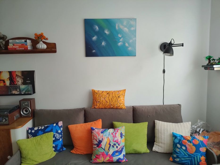 Obraz "Dmuchawce" - akryl na płótnie 70x50 cm