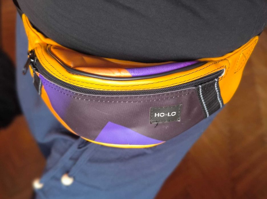 Nerka HO::LO - fiolet, czerń i mandarynka