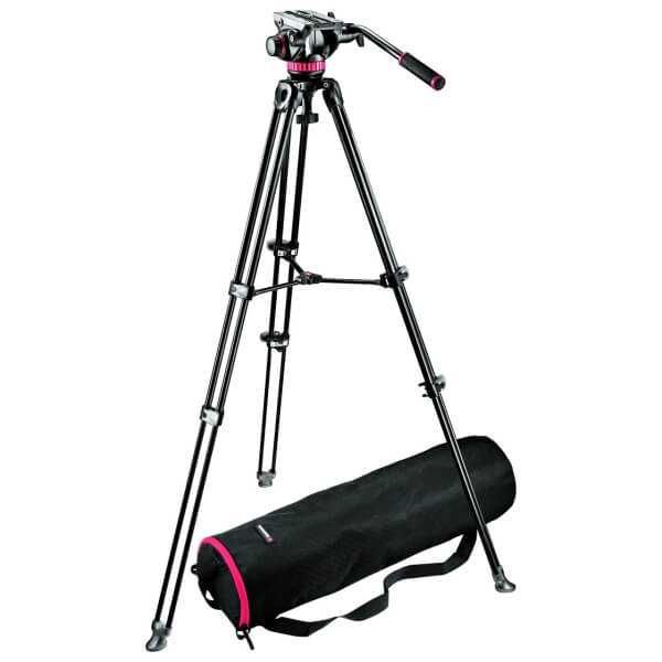 Statyw filmowy Manfrotto MVH502A głowica olejowa + nogi + futerał