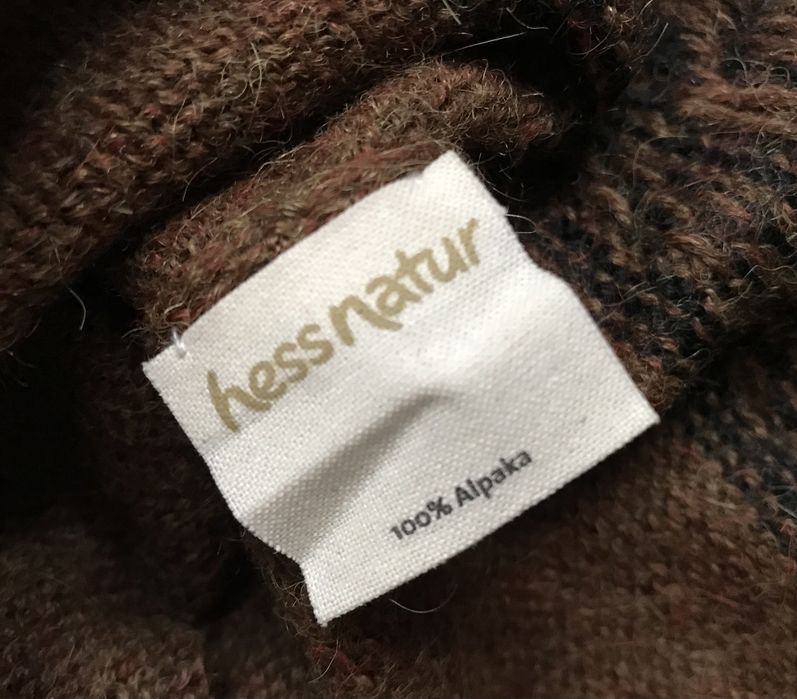Sweter Cardigan Hess Natur 100% Alpaka 38/40 Vintage 90’ Idealny !