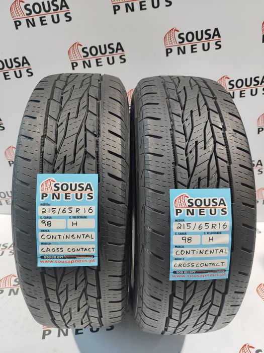 2 pneus semi novos 215-65R16 Continental - Oferta dos portes