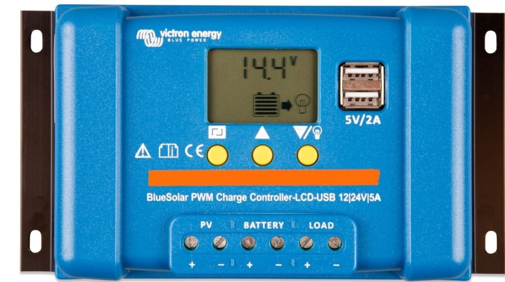 Контролер заряду Victron Energy BlueSolar PWM-LCD&USB 12/24V-5A (5А, 12/24 В)