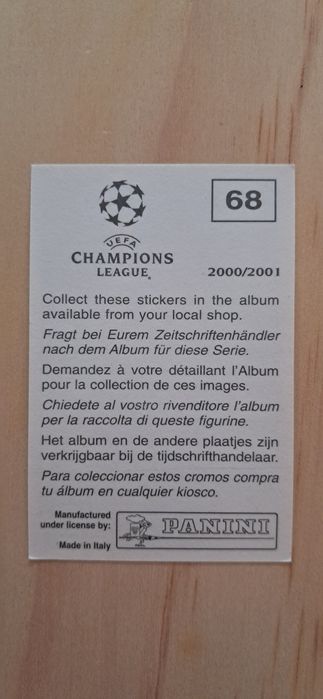 Cromo futebol de Pedro Barbosa(Uefa Champions League)da Panini