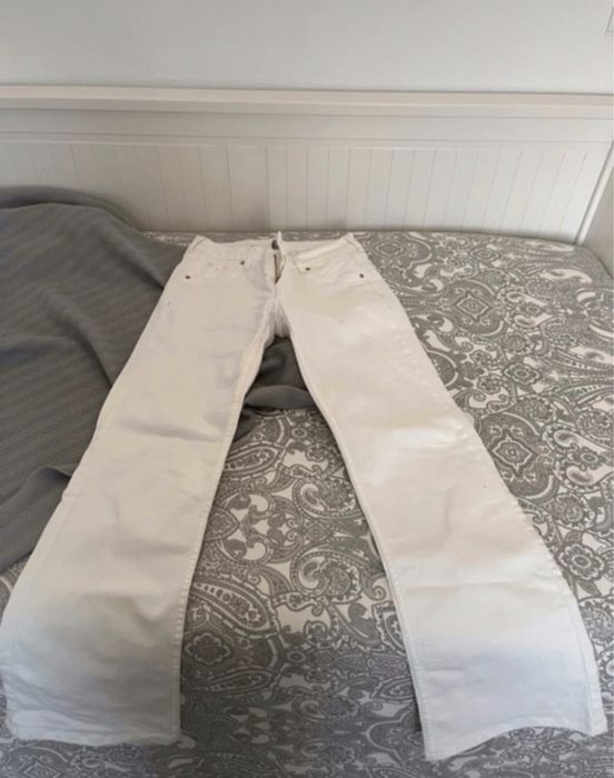 Calças brancas low waist