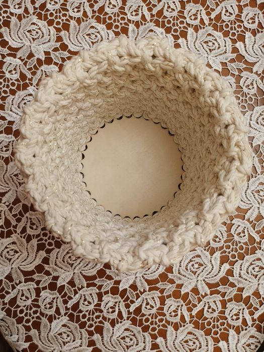 Koszyk Boho, sznurek bawełniany, hand made