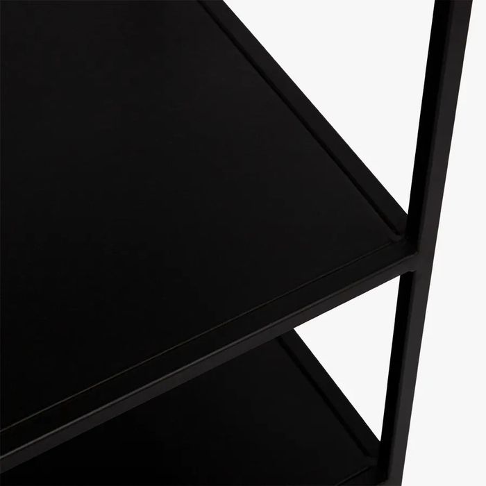 Estante metal preto 90x35x180 cm