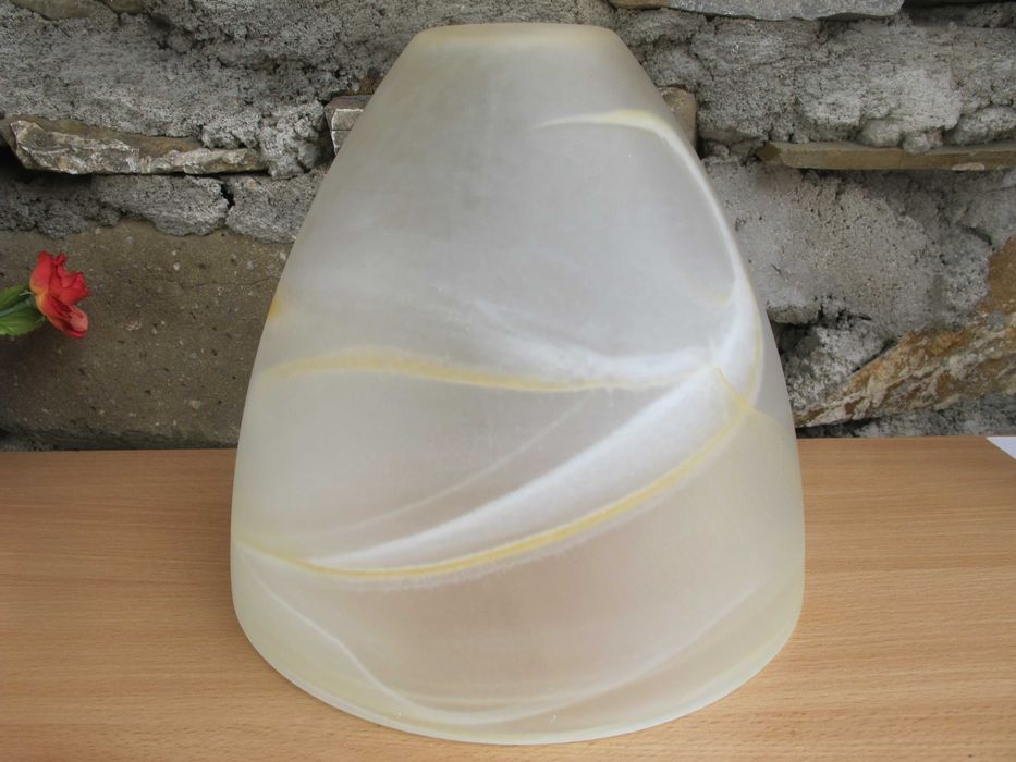 Duży Szklany klosz AMBER MURANO do lamp stojących_zwisów _E 27
