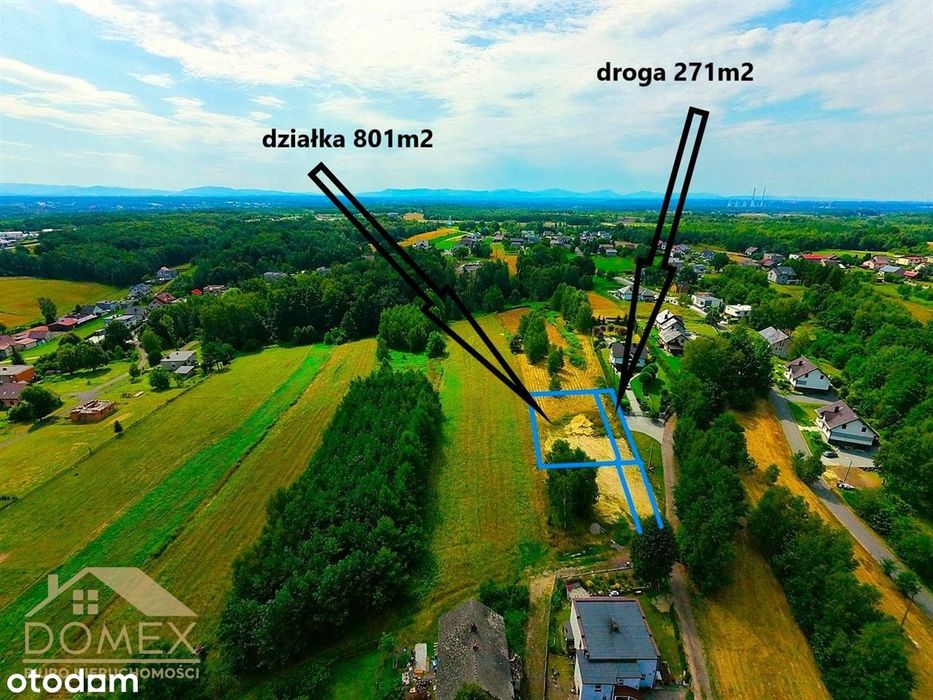 Działka budowlana 1072 m² | Mszana | 5 minut A1