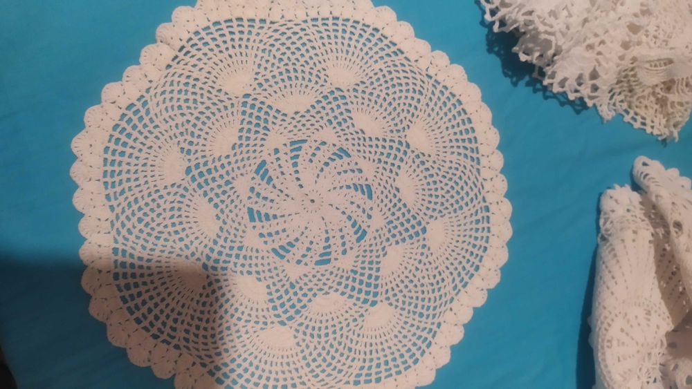 Ціна за 7 шт білі серветки  гачком в'язана серветка крючком салфетки