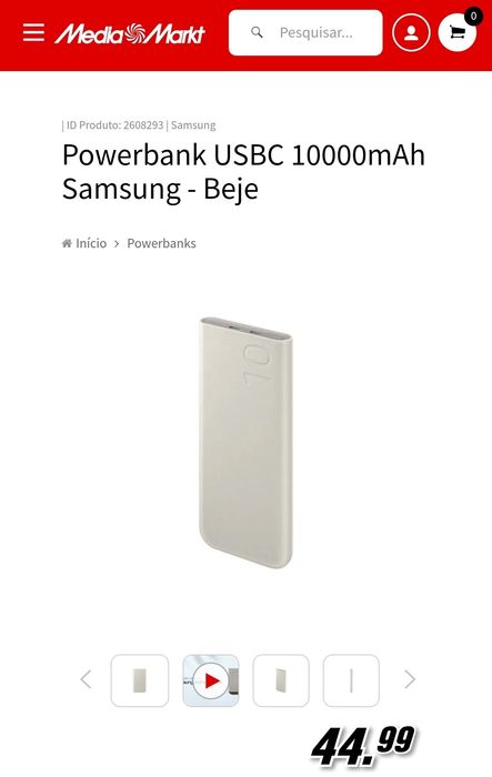 Powerbank Samsung NOVO Super Fast Charge
