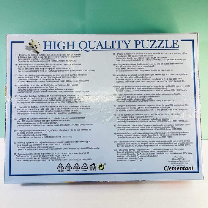 Пазли для сімʼї, 1500 шт, Clementoni, Подарунок, Настільні, Ігри, Арт