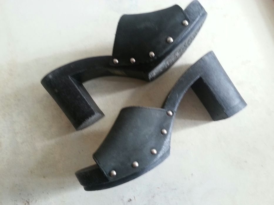 buty Demi chodaki drewniaki obcas 8 cm rozm. 8/24 cm