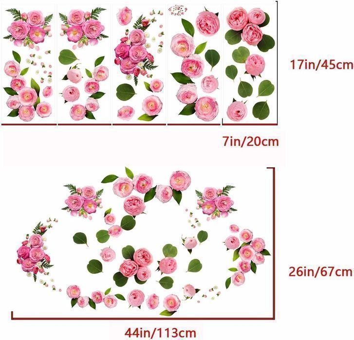 Naklejka na Ścianę Dekoracja Ścienna Róże Kwiaty