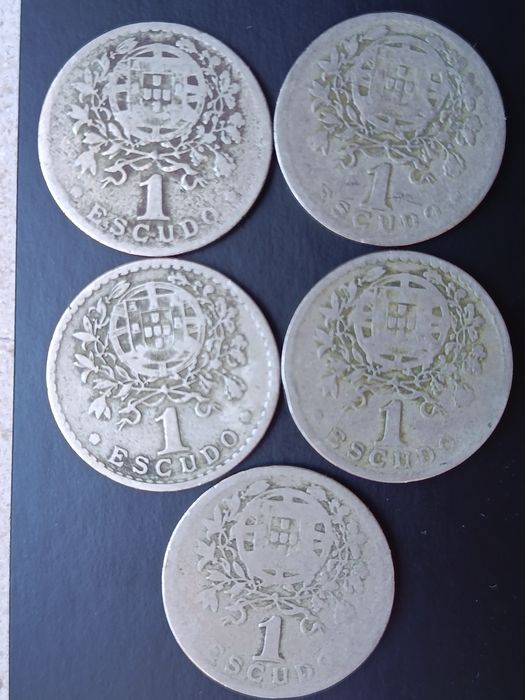 Moedas de 1 Escudo 1927, 28,29,30 e 31..