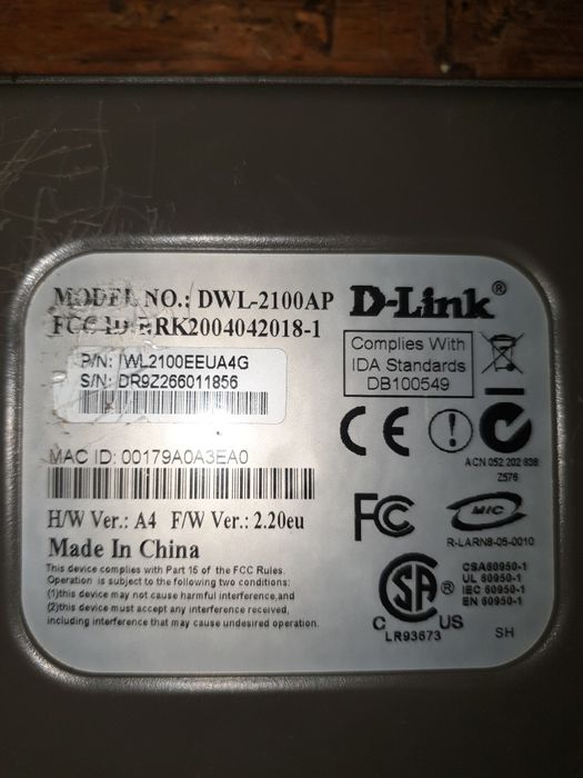 Роутер D-Link DWL-2100AP