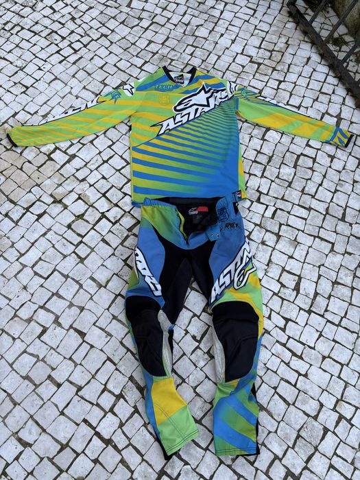 Equipamento fato motocross enduro cross mota alpinestars