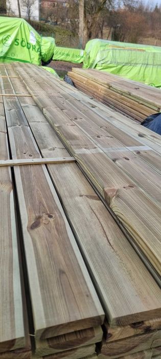 PROMOCJA! Deska tarasowa 28x120 kl.-AB, Szwedzka ! 54zł/m2