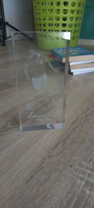 Livro do Eusébio e Eusébio em criatal