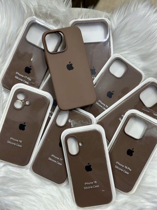 Шоколадний чохол на айфон iphone, коричневий силіконовий чохол чехол